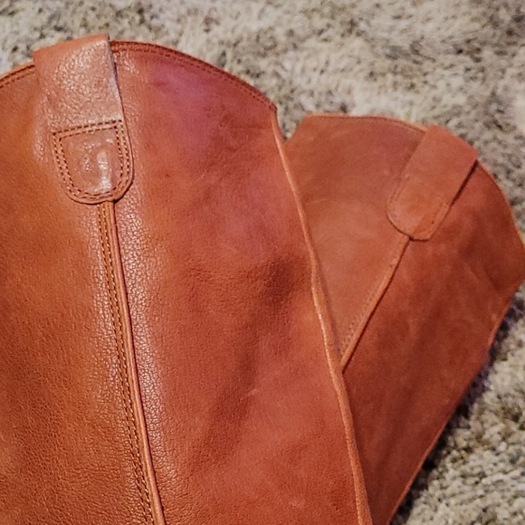 Gianni Bini Cognac Leather Knee Boots - 8M - New - Picture 5 of 8